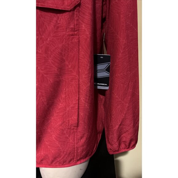 NEW Ohio State Buckeyes Colosseum Red 1/2 Zip Hooded Anorak Jacket Palms Men's L - Picture 7 of 12
